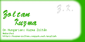 zoltan kuzma business card